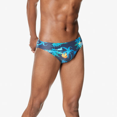Speedo Printed Brief- Peacoats