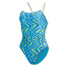 Blue & Green Women's Perfect Fit Swimsuit