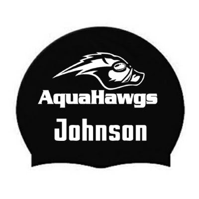 AquaHawgs Personalized Silicone Caps